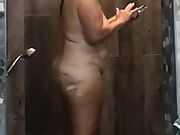 Spying on wife taking a shower