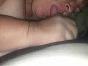 Point of view fucking my bbw wife, watch her suck dick then get banged